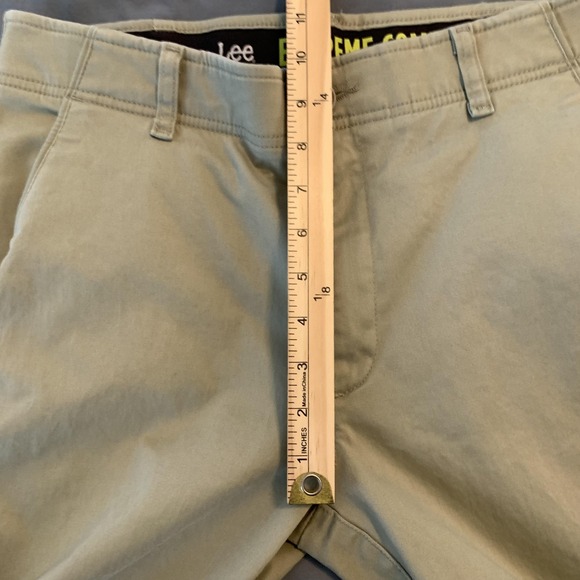 Lee Pants Mens 34x32 Khaki Extreme Comfort Straight Fit Stretch Chino Pants - Picture 5 of 10